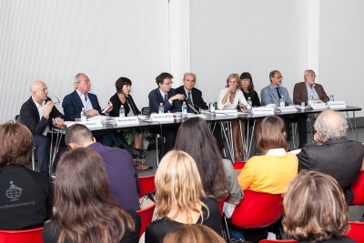 <br>Press conference, Triennale di Milano - Photograph by Tomás Nogueira