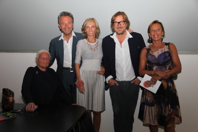 <br>Pupi Solari, Enzo Manes, Elena Tettamanti, Massimo Alba and Annalisa Manes - Photograph by Lodovico Colli di Felizzano